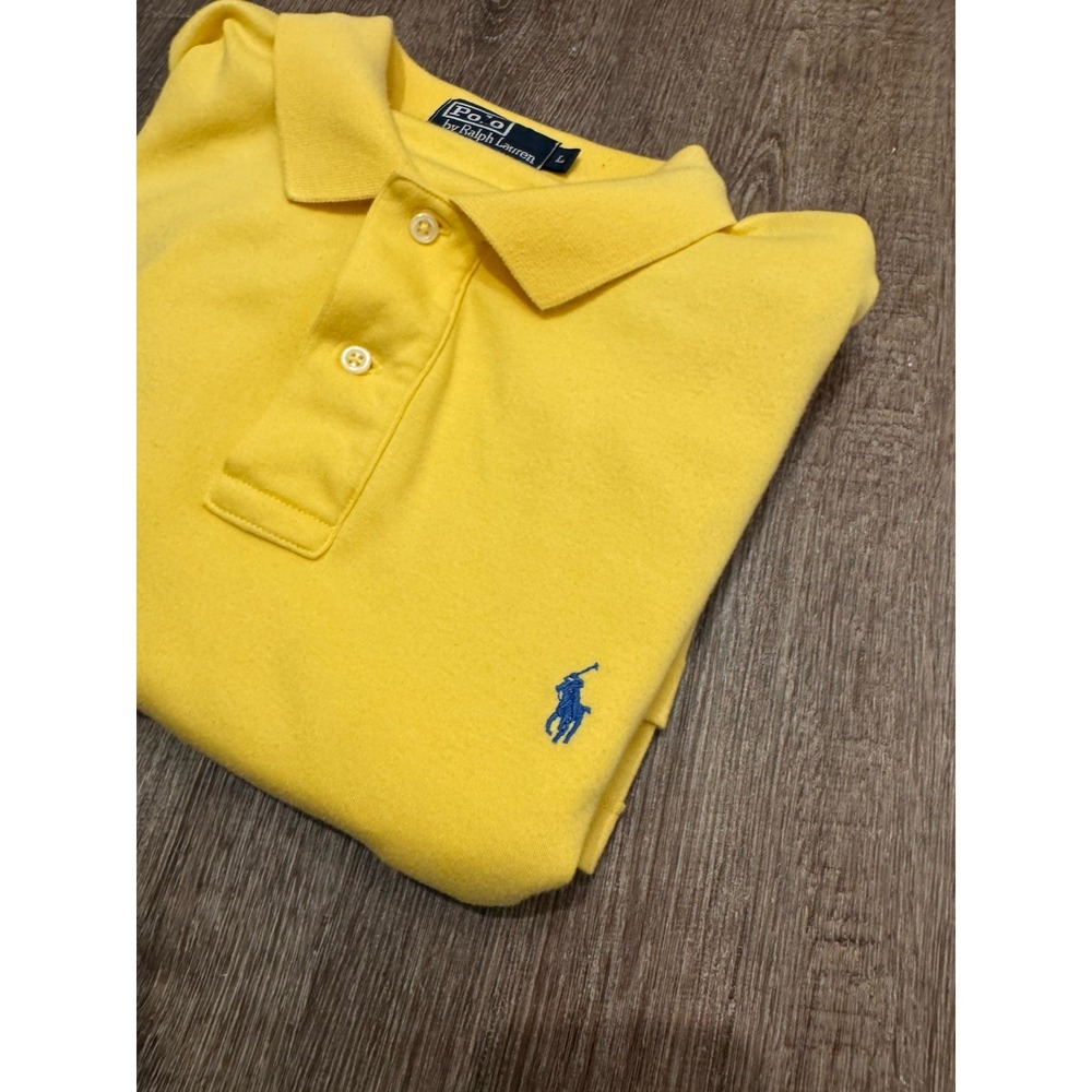 Polo Ralph Lauren men's yellow, short sleeve polo shirt size L